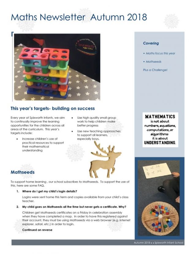 thumbnail of Maths newsletter Autumn 2018